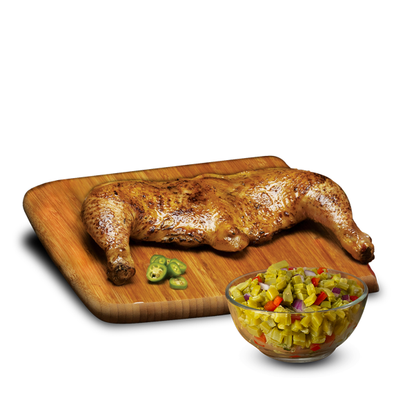 PKT Ahorres 1: medio pollo + 1 complemento