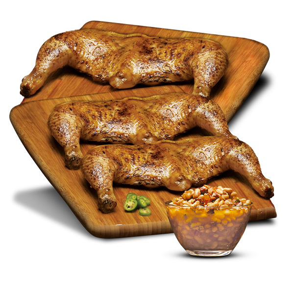 PKT Ahorres 3: 3 medios pollos + 1 complemento